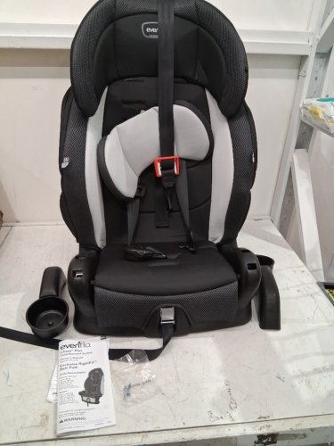 EVENFLO CHASE PLUS 2-IN-1 BOOSTER CAR SEAT FOR KIDS, 5-POINT HARNESS CONVERTS TO HIGH BACK BOOSTER - HURON/BLACK/GREY (MODEL: 30712344C) image 3