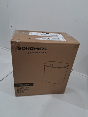 SONGMICS Wall Mounted Hanging Trash Can- 9 LITERS - WHITE/GREY (model:ltb820w9) image 2