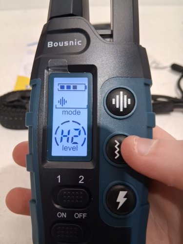 BOUSNIC DOG SHOCK COLLAR - 5-120 LBS UP TO 3300FT, RECHARGEABLE WATERPROOF WITH 3 TRAINING MODES - BLUE (MODEL:RS2A) image 4