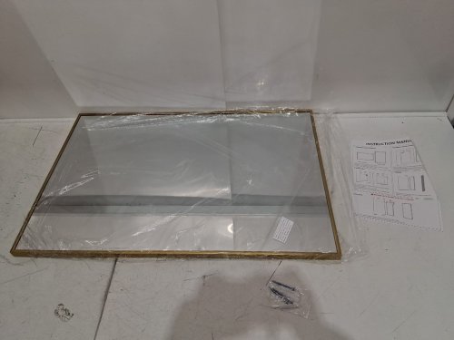 beautypeak Rectangular Mirror with Metal Frame - 20" x 30" - gold image 4