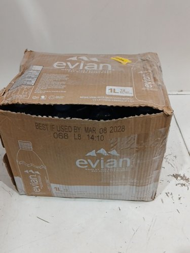 12PK EVIAN NATURAL SPRING WATER BOTTLES limited edition 200 years young - 1L/EACH image 2