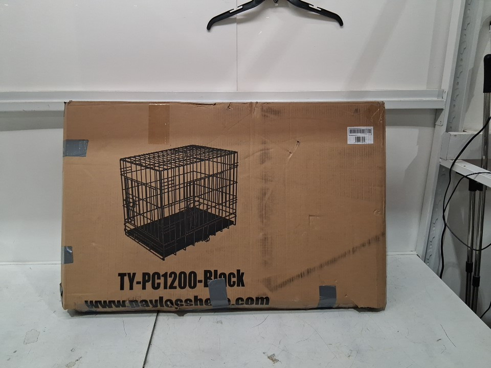 BESTPET Dog Crate with Double Door and Removable Tray - 36" x 23" x 25" - BLACK - (MODEL: B08BC4QSL9) image 3