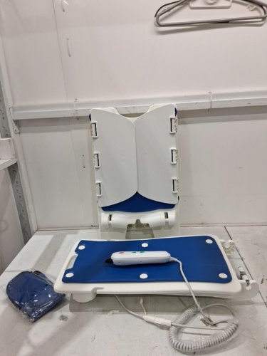 electric adjustable height chair lift for elderly - 42.9" x 23.1" x 14.4" - blue/white (model: jc35m3-1) image 3