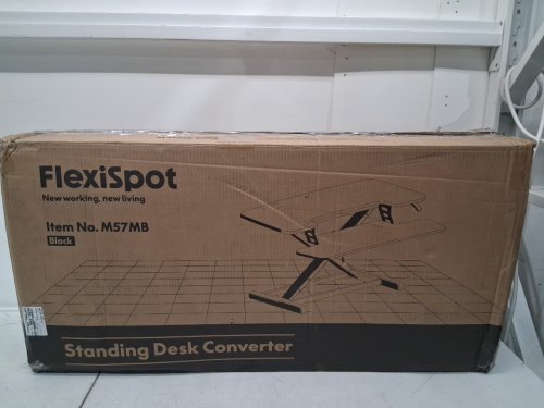 FlexiSpot Height Adjustable Standing Desk Converter - 33LBS CAP - 35" x 16.3" x 4.7" to 19.7" - Black (Model: M37LB-Black/M7MB) image 3