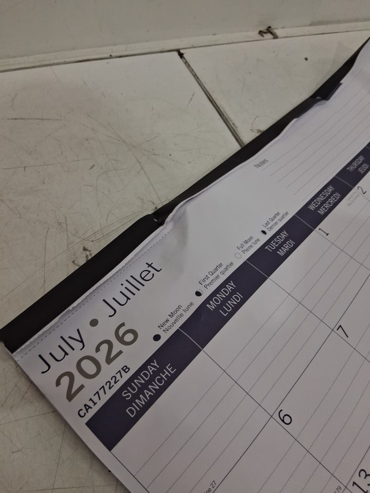 Blueline 2026 DuraGlobe™ Monthly Desk Pad Calendar - 22" x 17" - white image 3