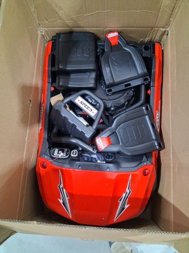 costway 12 v 2-seater kids utv vehicle - red/black- (model: tq10186us-re) image 6