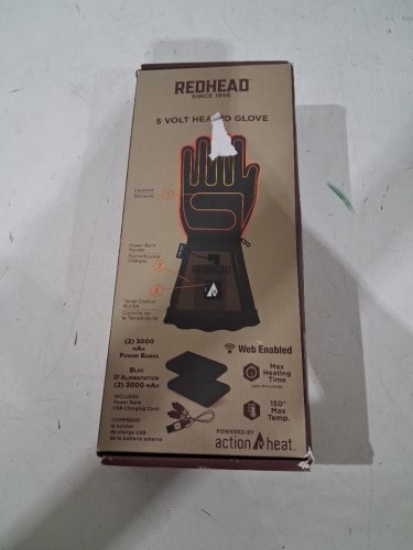 Men's BPS redhead Touch Screen Compatible Battery Heated Gloves - 5V - EXTRA LARGE - Black image 4