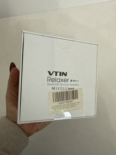 VTIN RELAXER MINI WATER RESITANT PORTABLE BLUETOOTH SHOWER SPEAKER BUILT IN MIC AND SUCTION CUP - 4.4 x 4.4 x 2.6 Inches - BLUE image 3