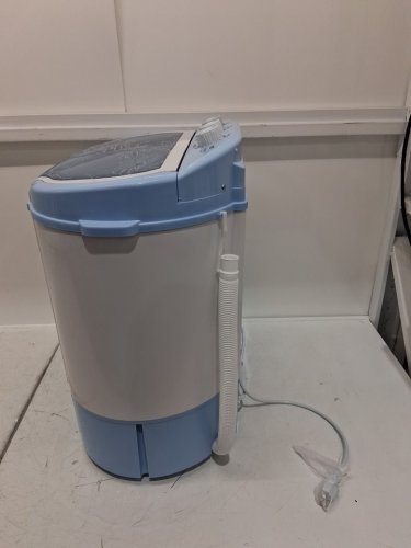 PYLE PURE CLEAN 2-IN-1PORTABLE WASHING MACHINE WITH WASHER & DRYER - 7.7LBS / 3.3LBS CAP - WHITE/BLUE (MODEL: PUCWM22) image 7