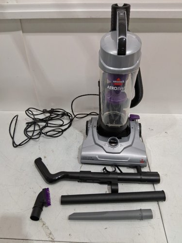 BISSELL AEROSWIFT TURBO UPRIGHT corded VACUUM WITH CLEANING TOOLS - PURPLE/GREY (MODEL: 1808B) image 3