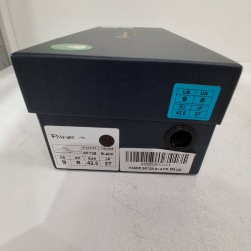 men's PAMIR SLIP ON LEATHER SCUFF SLIPPERS - 9 - BLACK image 5