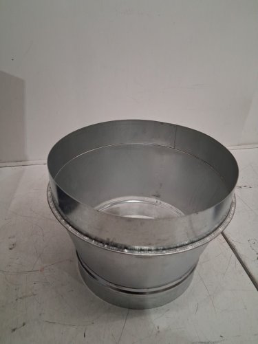 Steel Adapter Pipe Fitting Round Duct Reducer - 10" X 8" - SILVER image 4