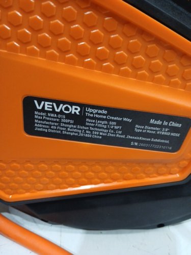 Retractable Air Hose Reel - 3/8 IN x 50FT - Hybrid Air Hose - Max 300PSI - orange/black (model: nwa-d15) image 3