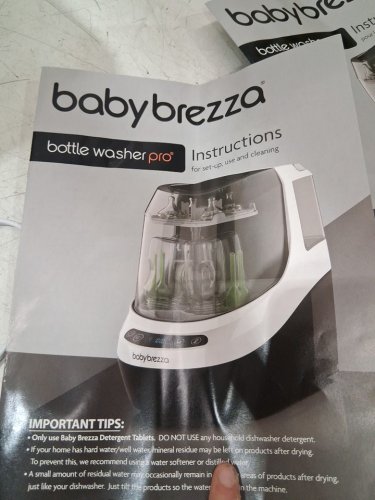 BABYBREZZA BOTTLE WASHER PRO 3-IN-1 WASHER/STERILIZER/DRYER - HOLDS 4 BOTTLES - BLACK/WHITE (MODEL: BRZ0103) image 9