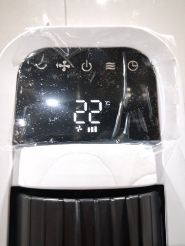omnibreeze premium 38" Rotating tower fan with wifi CONTROL, 5-SPEEDS & REMOTE - white/BLACK (model: 5333021/dc2313r-g) image 4