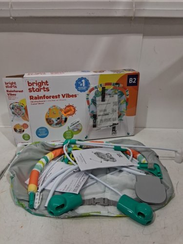 BRIGHT STARS VIBRATING BOUNCER WITH TOY BAR - RAINFOREST VIBES (MODEL:12227) image 2