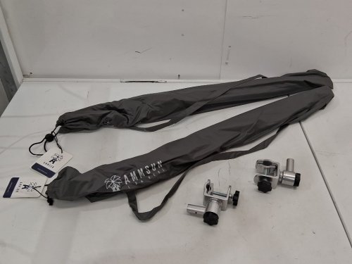 2pk AMMSUN PORTABLE BEACH CLAMP-ON UMBRELLA WITH CARRY CASE - 52" - grey image 3