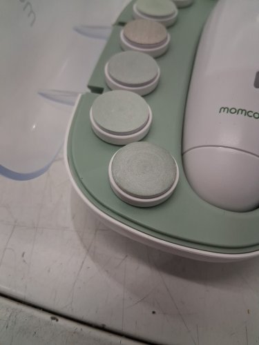 momcozy rechargeable electric gentle baby nail trimmer - white/green (model: NC02) image 4