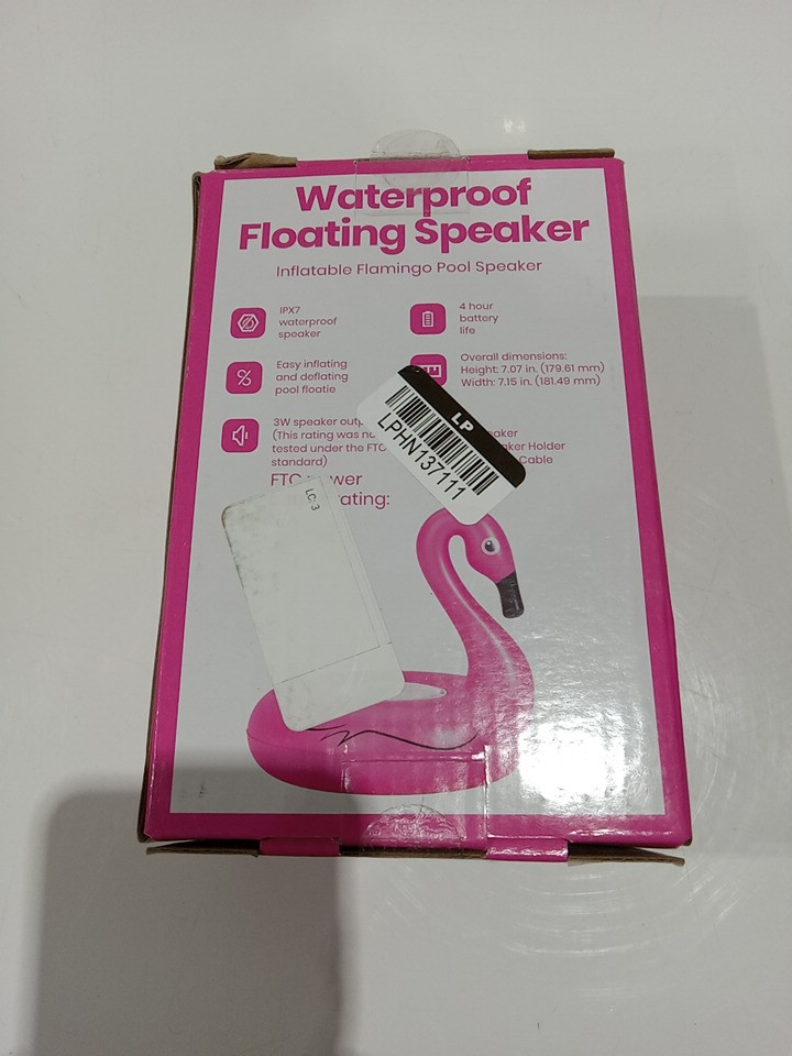 Gems waterproof bluetooth floating inflatable pool speaker - 7" - Flamingo image 3