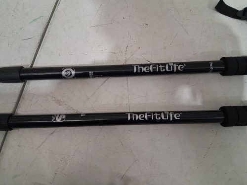 thefitlife telescopic nordic walking & trekking hiking poles, ultra light - full kit with additional feet - black image 5