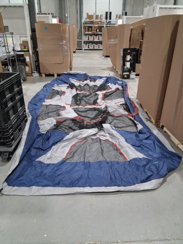 CAMPROS FAMILY DOME TENT - 12-PERSON - 3 ROOMS WITH MESH WINDOWS - WINDPROOF/WATERPROOF - 20FT X 9FT X 72" - BLUE/GREY (MODEL: CP-200972 image 5