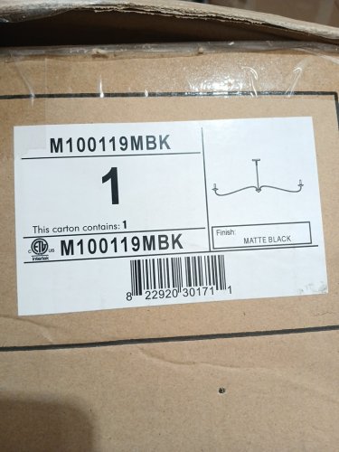 Stella 6 Light Chandelier Ceiling Light - 62" - Black (Model: M100119MBK) image 7