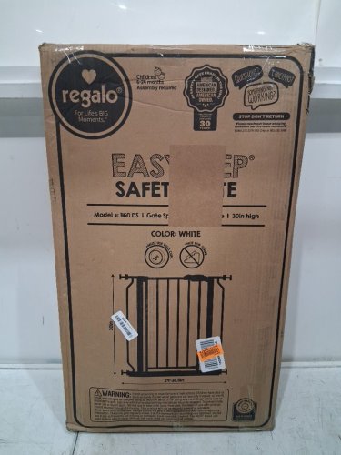 REGALO EASY STEP SAFETY GATE - 29" to 38.5" x 30" - WHITE (MODEL: 1160-DS) image 2