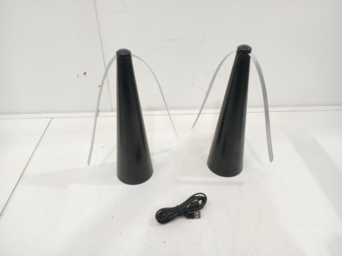 2pk elements Rechargeable Bug Repelling Fans with Soft-Stop Blades - black (model: 1796161) image 3