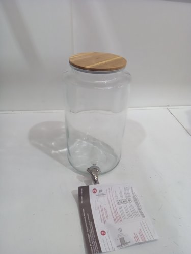 Studio TU Glass Drink Dispenser With Acacia Wood Stand - 8.3L - Brown (Model: TPT-V8423-CA / 1796162) image 3