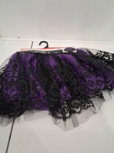 WOMEN'S GOTHIC TUTU - SMALL/MEDIUM - PURPLE / BLACK image 2