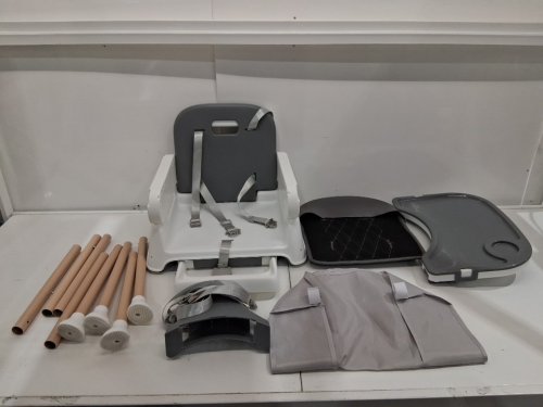 SOOBABY 3-IN-1 ADJUSTABLE CONVERTIBLE BABY HIGH CHAIR FOR BABIES AND TODDLERS - 34" X 27" X 24" - GREY - (MODEL: HA-N009) image 2