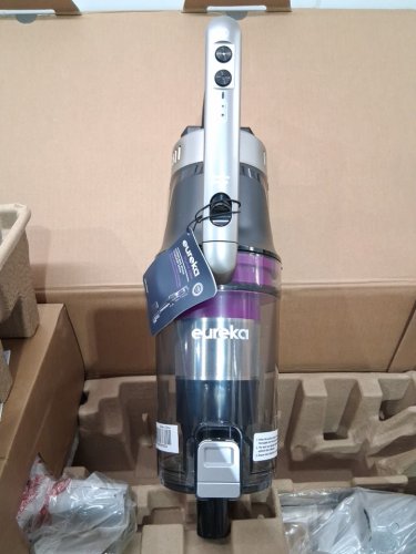 Eureka Cordless Rechargeable 3-IN-1 Stick Vacuum Cleaner WITH CLEANING STATION & ANTI-TANGLE NOZZLE FOR ALL FLOORS - GREY/PURPLE (MODEL: NEC490SE) image 7