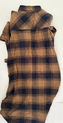 WOMEN'S COLUMBIA OMNI-WICK PINE STREET SHIRT DRESS - LARGE - BROWN/NAVY PLAID (STYLE: 1911621) image 2