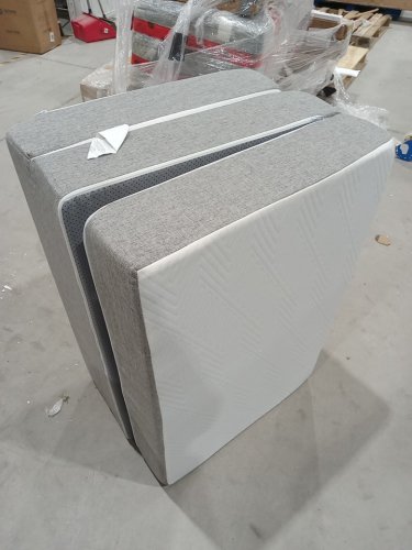 TRI-FOLD memory foam FOLDING MATTRESS with Non-Slip Bottom - 6" THICK - twin xl - WHITE/GREY image 3