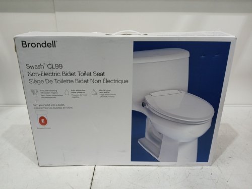 Brondell Swash CL99 Non-Electric Bidet Elongated Toilet Seat - 18.5" x 14.3" - White (Model: CANCL99-EW/1442195) image 2