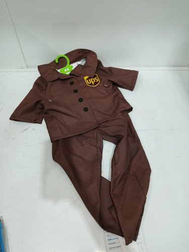 2PC TODDLER UPS UNIFORM, SHIRT AND PANTS COSTUME - 2T - BROWN image 2