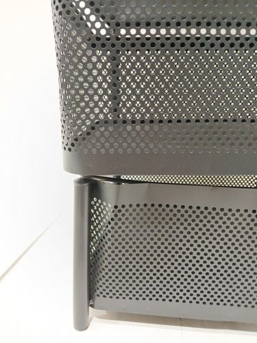 garvee 5-Tier Square Metal Mesh Vegetable FRUITS KITCHEN Rack TROLLEY WITH WHEELS - 10.2" X 10.2" X 37.6" - BLACK(MODEL: PHK_33DHQPXH) image 6