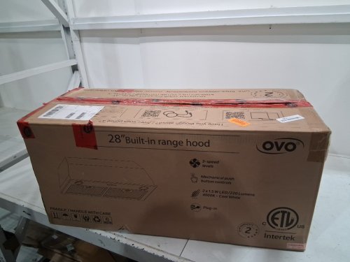 OVO Built-In Range Hood Vent with 3-Speed Exhaust Fan -  280 CFM - 28" - Stainless Steel - (model: ‎OV-3006) image 2