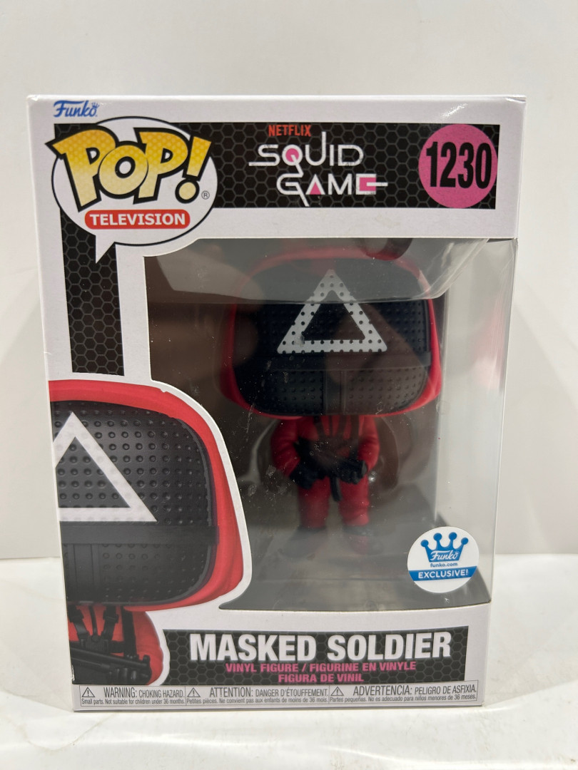 Funko pop! **funko exclusive** Television: squid game - masked soldier vinyl figure (#1230) image 2
