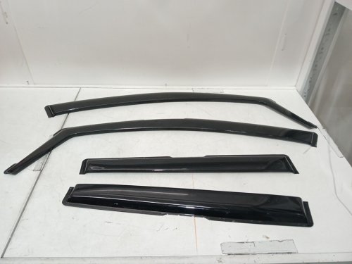 4pc in-channel side window deflectors - unknown compatibility - black image 3