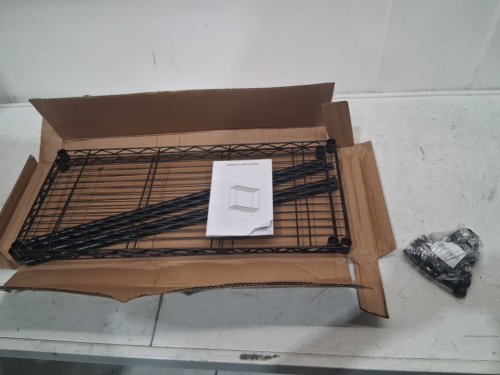 2-tier wire shelving rack - Black (Model: USBT70W2LM) image 3
