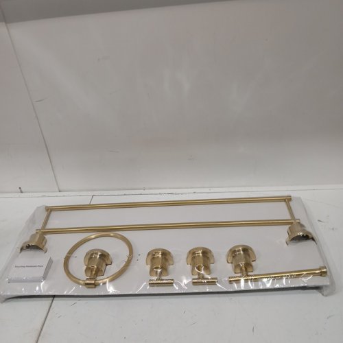 5pc kingston brass Concord Bathroom Accessory Set - 24" towel bar - brushed brass - (model: BAH8213478SB) image 2
