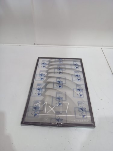americanflat thin border plexiglass picture frame - 11" x 17" - black image 3