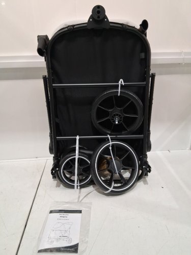 echosmile pet/dog stroller with 3 all terrain wheels and mesh windows - 88LBS max - orange/black - (model: pps075) image 4