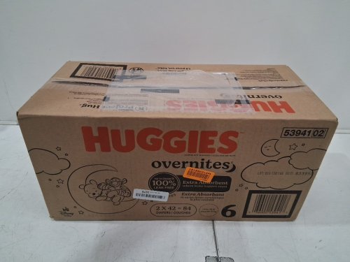 84PK HUGGIES OVERNITES DISPOSABLE DIAPERS - SIZE 6 - WINNIE THE POOH image 2