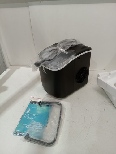 EUHOMY Countertop Ice Maker Machine with Handle, Basket and Scoop - MAKES 26LB/Day - BLACK (MODEL: im-06d/IM001-Bbl-CAEH) image 3