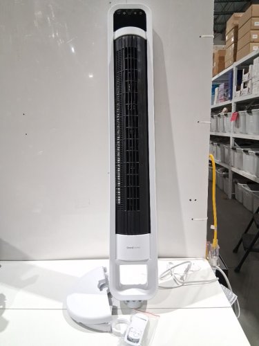 omnibreeze premium 38" Rotating tower fan with wifi CONTROL, 5-SPEEDS & REMOTE - white/BLACK (model: 5333021/dc2313r-g) image 3