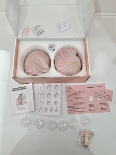 lulia wearable breast pump with 4 modes and 9 levels and carry bags - white image 3