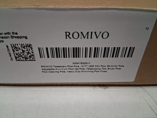 romivo Telescopic Pool skimmer Pole - 10FT - aluminum/white (model: lg01) image 4