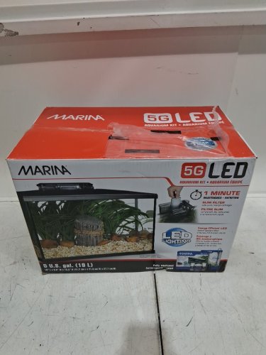 MARINA LED AQUARIUM STARTER KIT - 5 GALLON - BLACK/CLEAR - ( MODEL: 15251A1 ) image 2